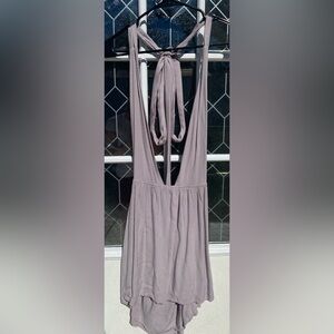 Tobi short gray halter adjustable dress